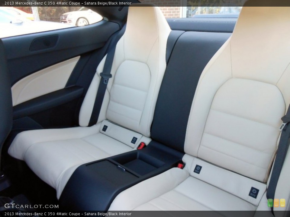 Sahara Beige/Black Interior Rear Seat for the 2013 Mercedes-Benz C 350 4Matic Coupe #73311486