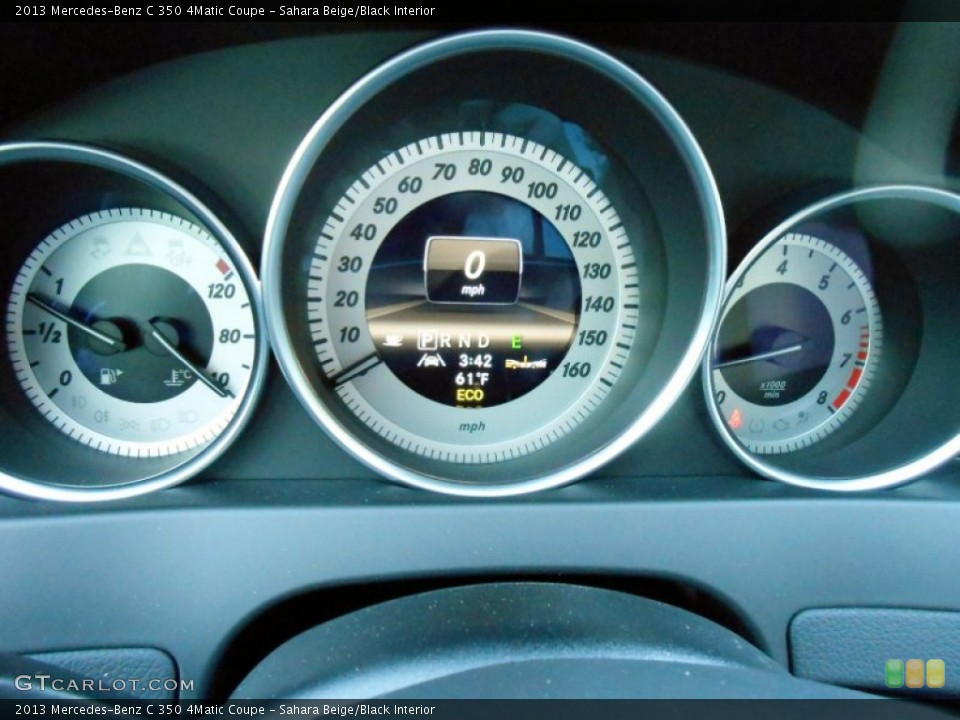 Sahara Beige/Black Interior Gauges for the 2013 Mercedes-Benz C 350 4Matic Coupe #73311570