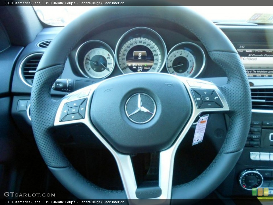 Sahara Beige/Black Interior Steering Wheel for the 2013 Mercedes-Benz C 350 4Matic Coupe #73311633