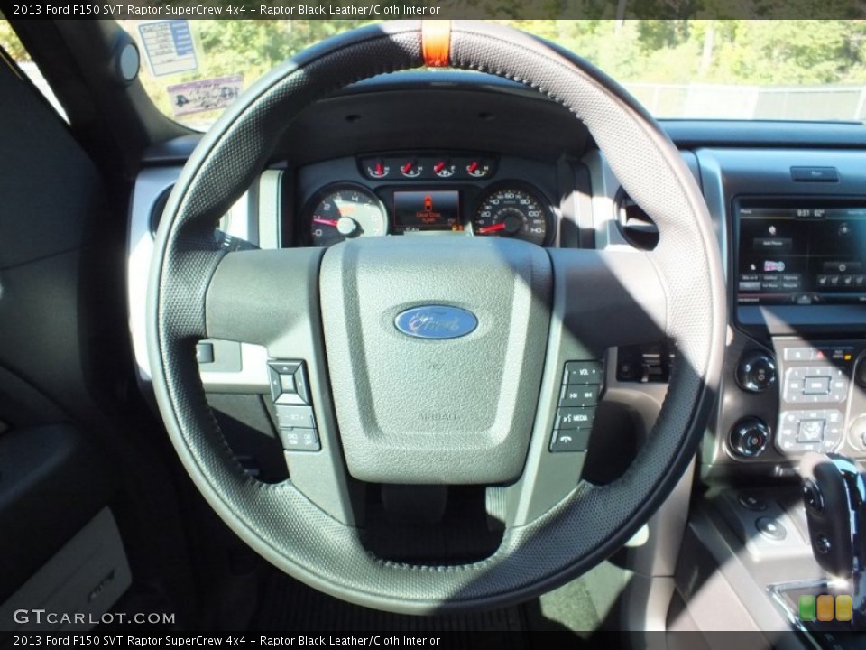 Raptor Black Leather/Cloth Interior Steering Wheel for the 2013 Ford F150 SVT Raptor SuperCrew 4x4 #73316250