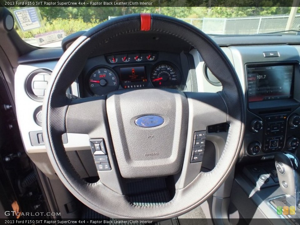 Raptor Black Leather/Cloth Interior Steering Wheel for the 2013 Ford F150 SVT Raptor SuperCrew 4x4 #73316862
