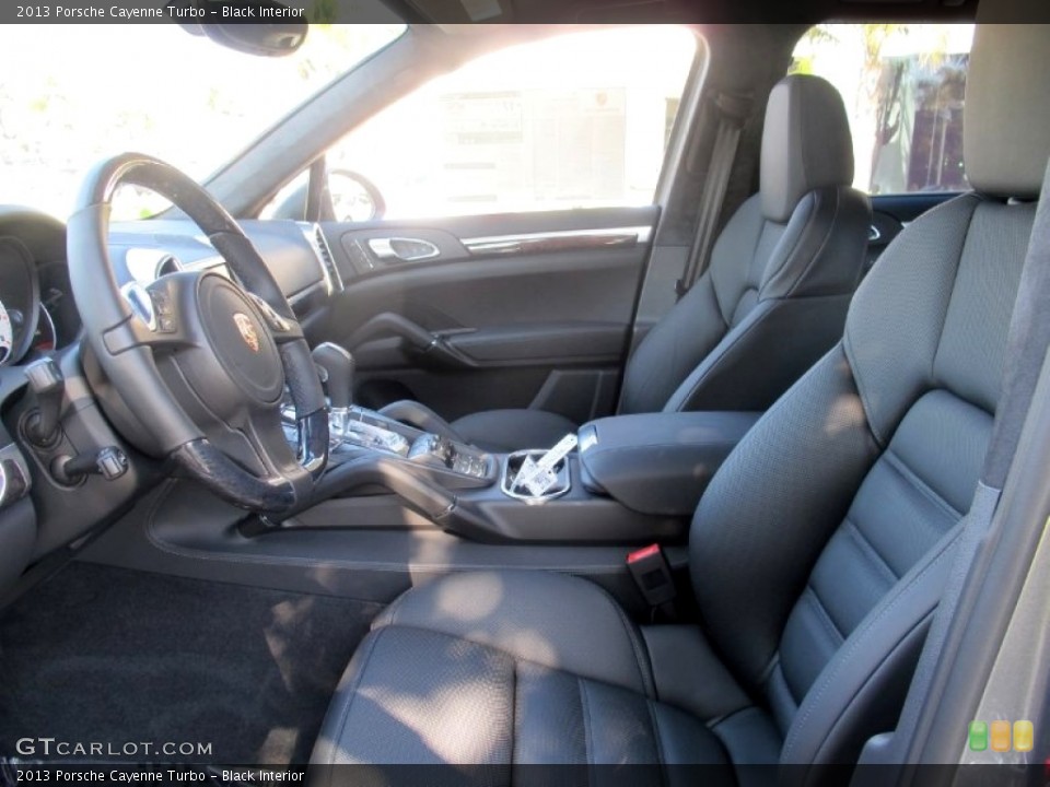 Black Interior Front Seat for the 2013 Porsche Cayenne Turbo #73321212