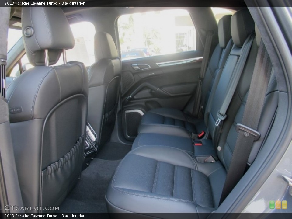 Black Interior Rear Seat for the 2013 Porsche Cayenne Turbo #73321233