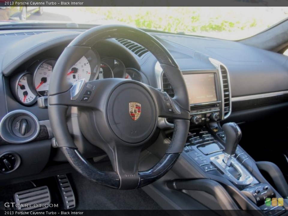 Black Interior Dashboard for the 2013 Porsche Cayenne Turbo #73321252