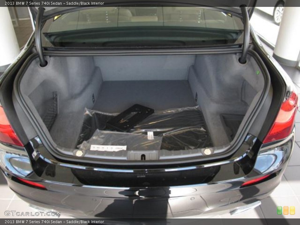 Saddle/Black Interior Trunk for the 2013 BMW 7 Series 740i Sedan #73321471