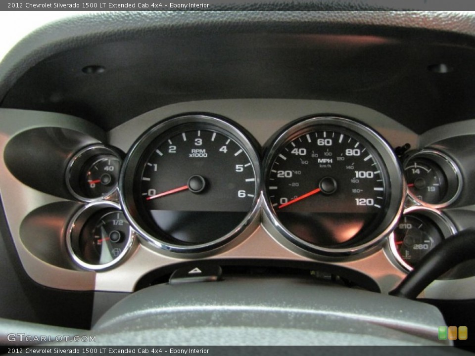 Ebony Interior Gauges for the 2012 Chevrolet Silverado 1500 LT Extended Cab 4x4 #73326690