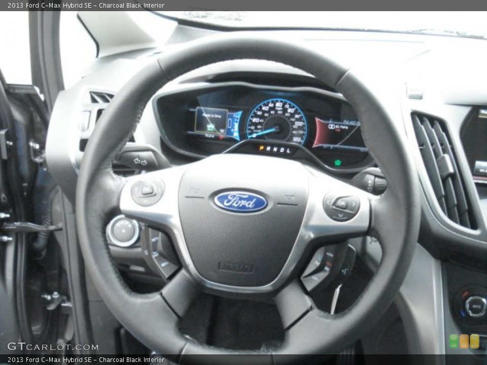 Charcoal Black Interior Steering Wheel for the 2013 Ford C-Max Hybrid SE #73327359