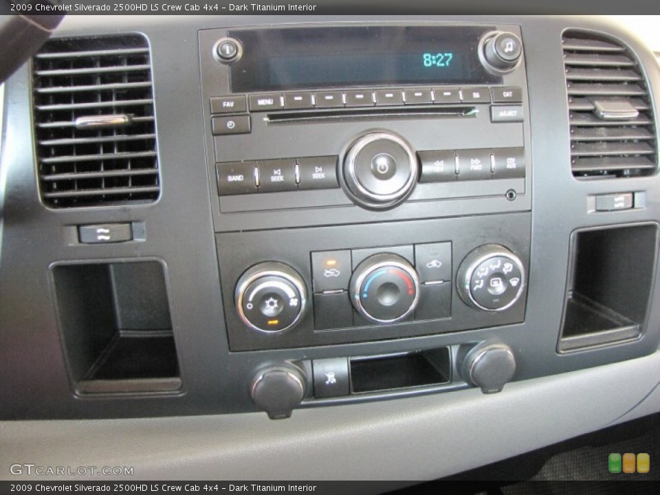 Dark Titanium Interior Controls for the 2009 Chevrolet Silverado 2500HD LS Crew Cab 4x4 #73327881