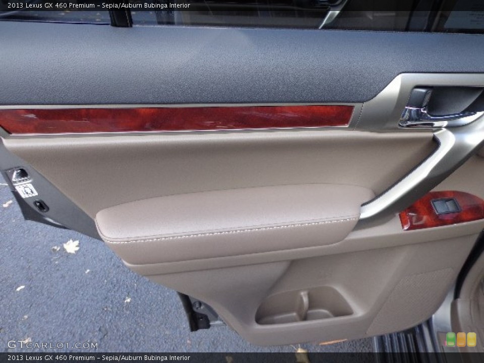 Sepia/Auburn Bubinga Interior Door Panel for the 2013 Lexus GX 460 Premium #73329800