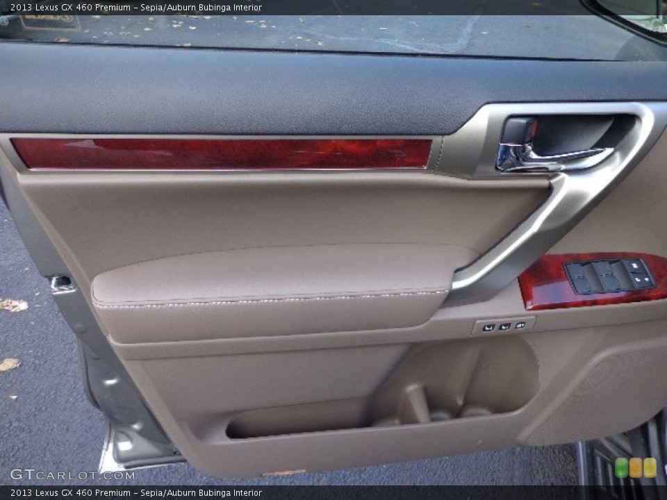 Sepia/Auburn Bubinga Interior Door Panel for the 2013 Lexus GX 460 Premium #73329819