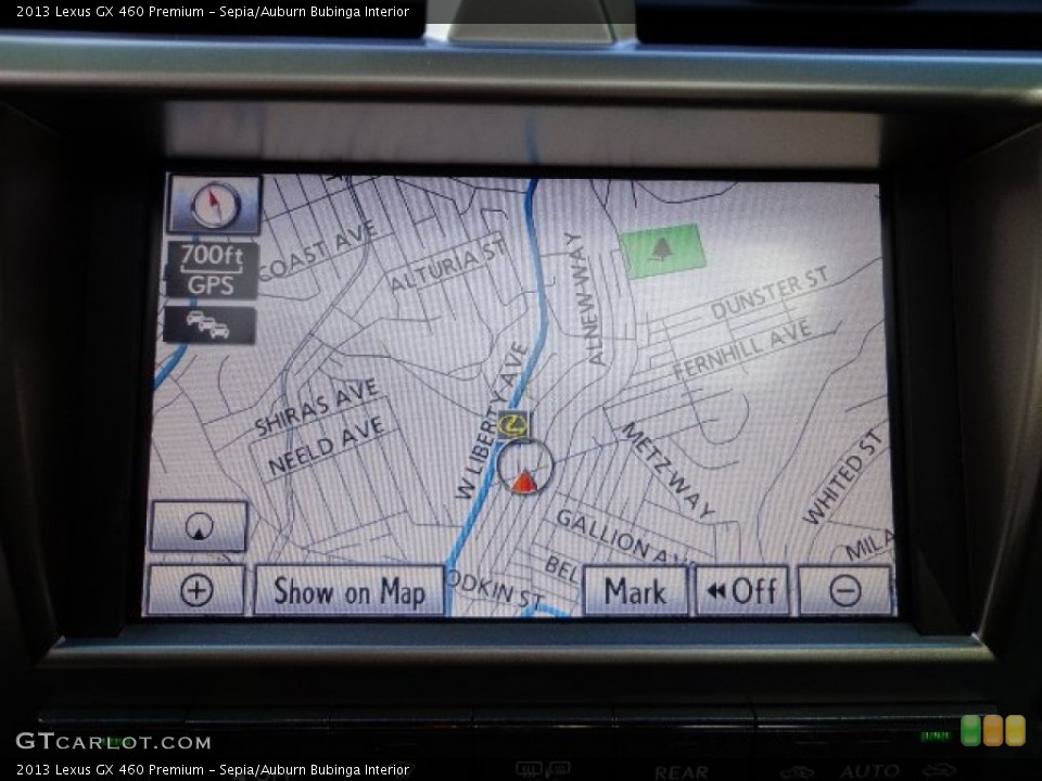 Sepia/Auburn Bubinga Interior Navigation for the 2013 Lexus GX 460 Premium #73329867