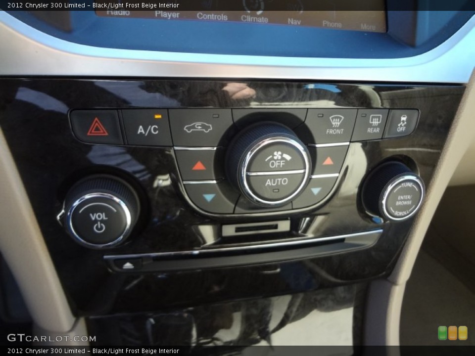 Black/Light Frost Beige Interior Controls for the 2012 Chrysler 300 Limited #73332303