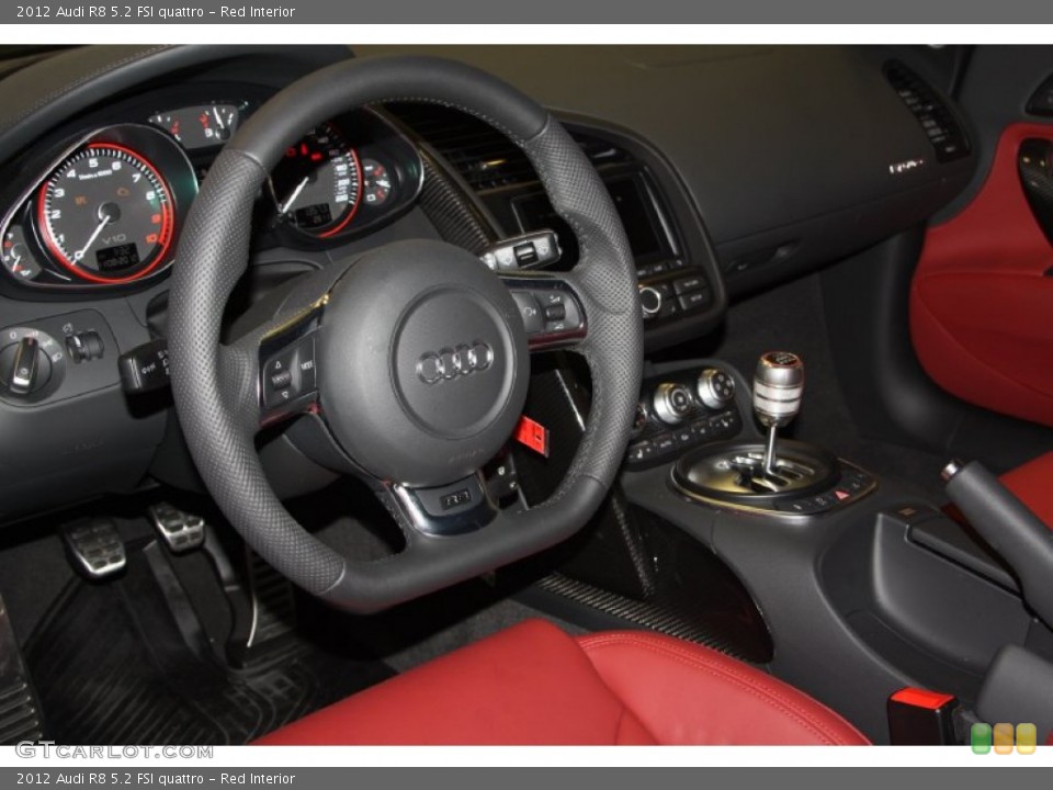 Red Interior Dashboard for the 2012 Audi R8 5.2 FSI quattro #73335096