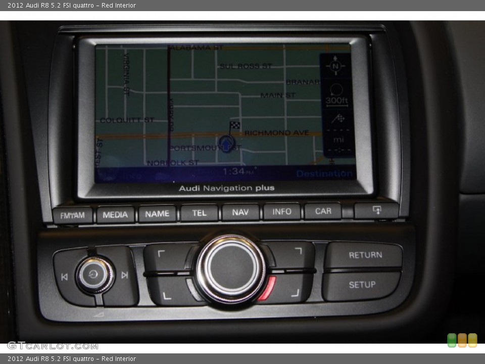 Red Interior Navigation for the 2012 Audi R8 5.2 FSI quattro #73335300