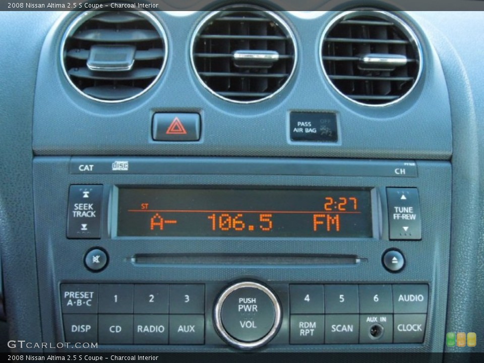 Charcoal Interior Audio System for the 2008 Nissan Altima 2.5 S Coupe #73335990