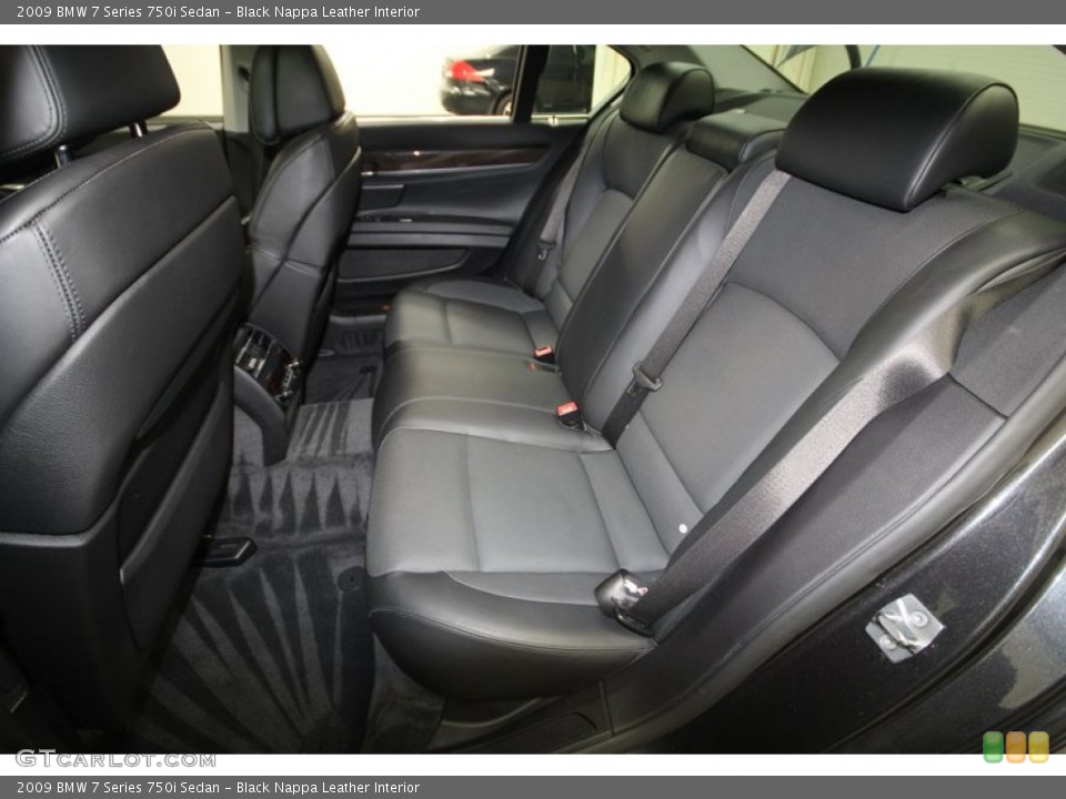 Black Nappa Leather Interior Rear Seat for the 2009 BMW 7 Series 750i Sedan #73337463