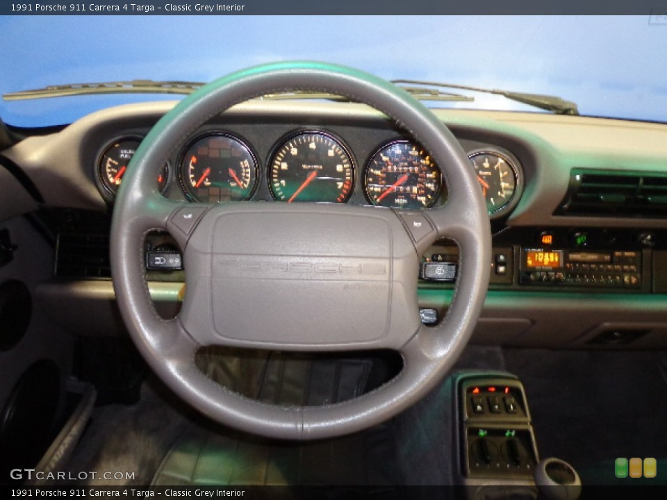 Classic Grey Interior Steering Wheel for the 1991 Porsche 911 Carrera 4 Targa #73337890