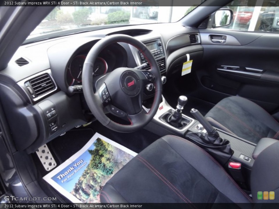STi Black Alcantara/Carbon Black Interior Prime Interior for the 2012 Subaru Impreza WRX STi 4 Door #73341387