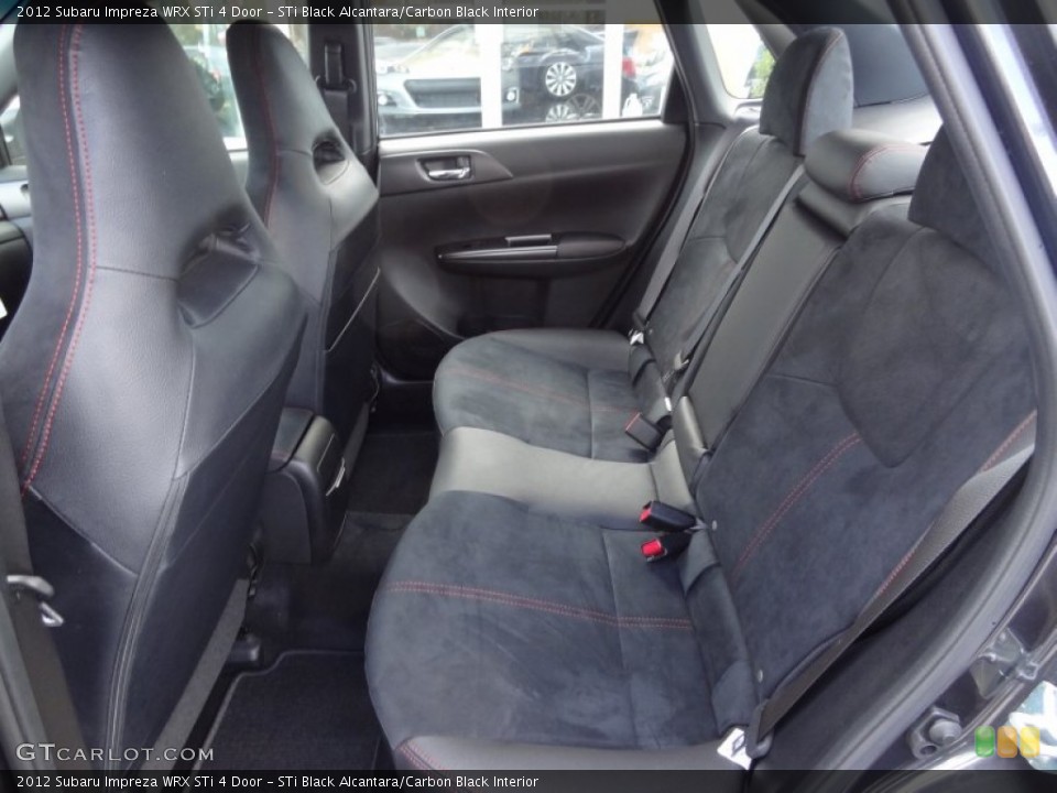 STi Black Alcantara/Carbon Black Interior Rear Seat for the 2012 Subaru Impreza WRX STi 4 Door #73341411