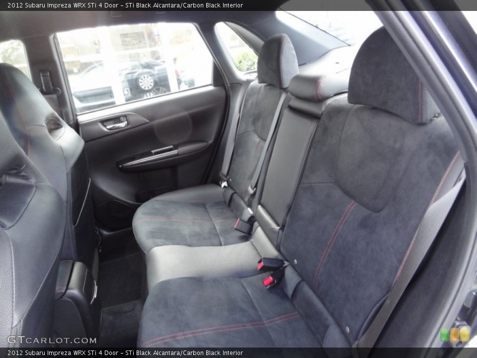 STi Black Alcantara/Carbon Black Interior Rear Seat for the 2012 Subaru Impreza WRX STi 4 Door #73341433