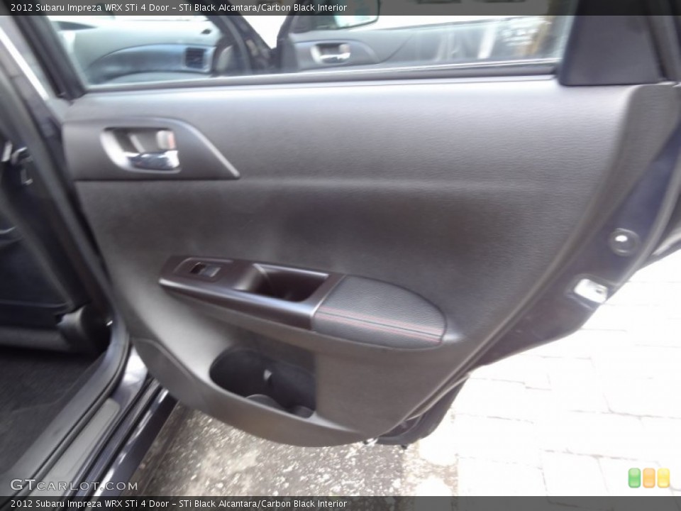 STi Black Alcantara/Carbon Black Interior Door Panel for the 2012 Subaru Impreza WRX STi 4 Door #73341519