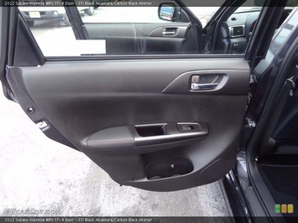 STi Black Alcantara/Carbon Black Interior Door Panel for the 2012 Subaru Impreza WRX STi 4 Door #73341531