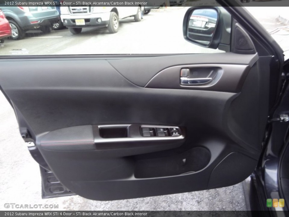 STi Black Alcantara/Carbon Black Interior Door Panel for the 2012 Subaru Impreza WRX STi 4 Door #73341546