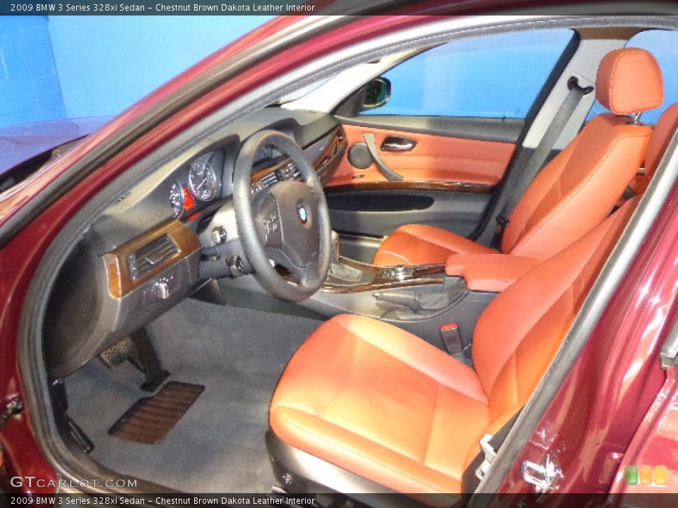 Chestnut Brown Dakota Leather Interior Photo for the 2009 BMW 3 Series 328xi Sedan #73345410