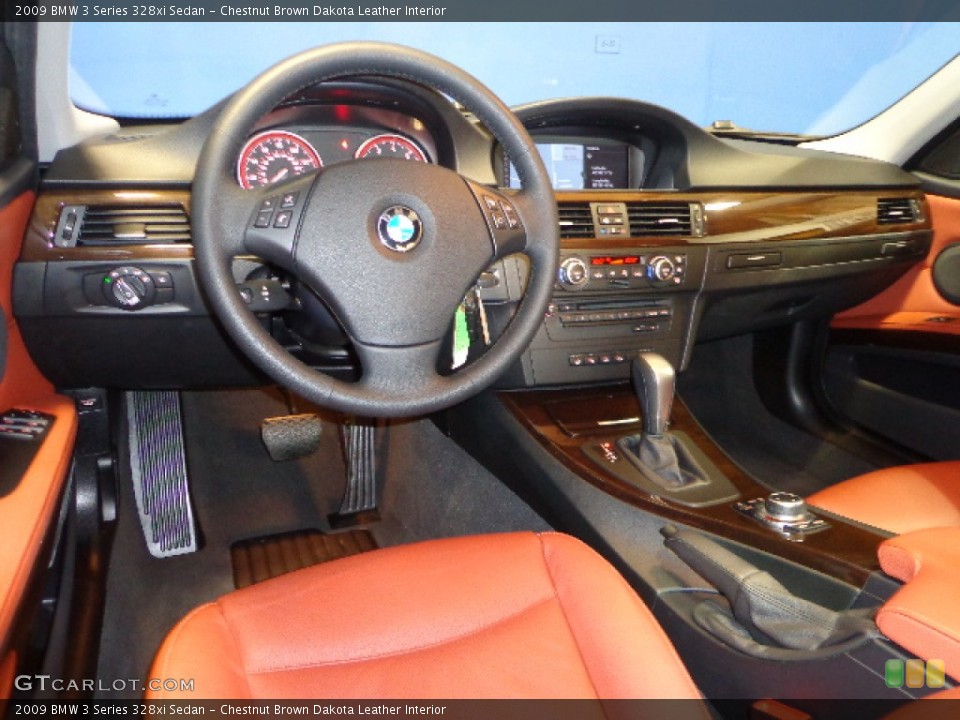 Chestnut Brown Dakota Leather Interior Prime Interior for the 2009 BMW 3 Series 328xi Sedan #73345419