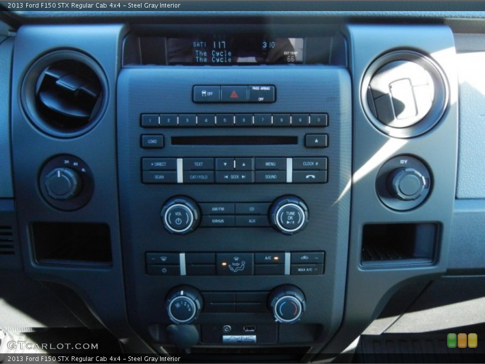 Steel Gray Interior Controls for the 2013 Ford F150 STX Regular Cab 4x4 #73348466