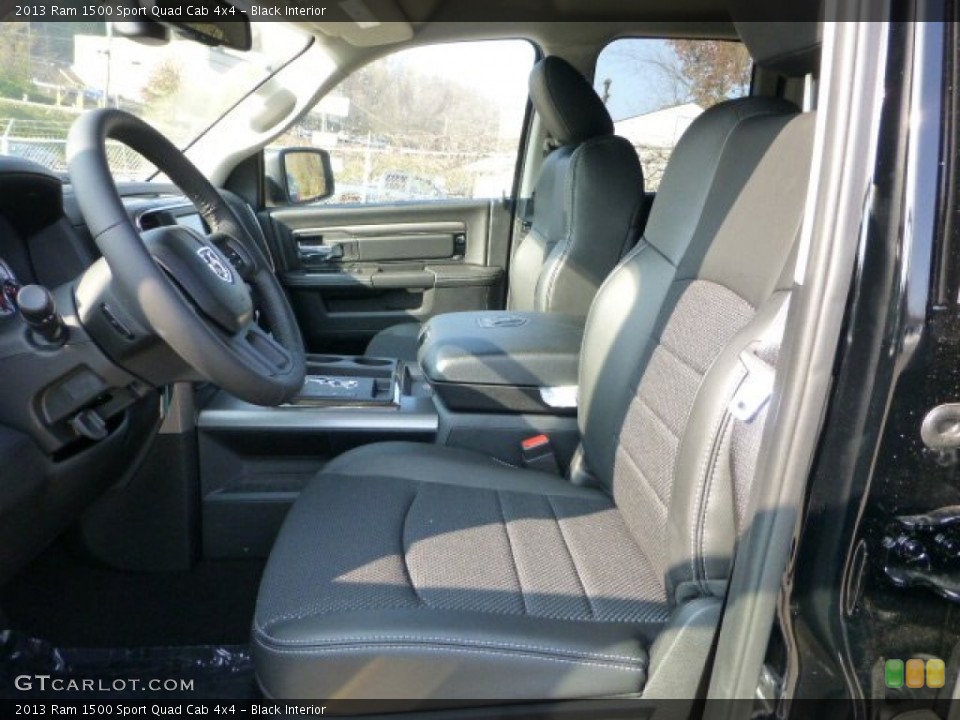 Black Interior Front Seat for the 2013 Ram 1500 Sport Quad Cab 4x4 #73349750