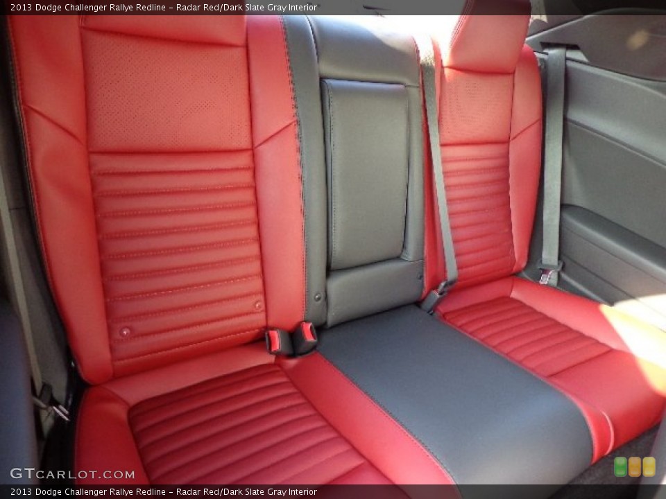 Radar Red/Dark Slate Gray Interior Rear Seat for the 2013 Dodge Challenger Rallye Redline #73350072
