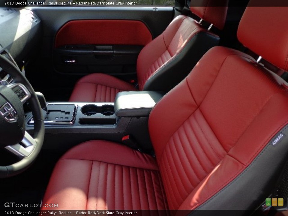 Radar Red/Dark Slate Gray Interior Front Seat for the 2013 Dodge Challenger Rallye Redline #73350167