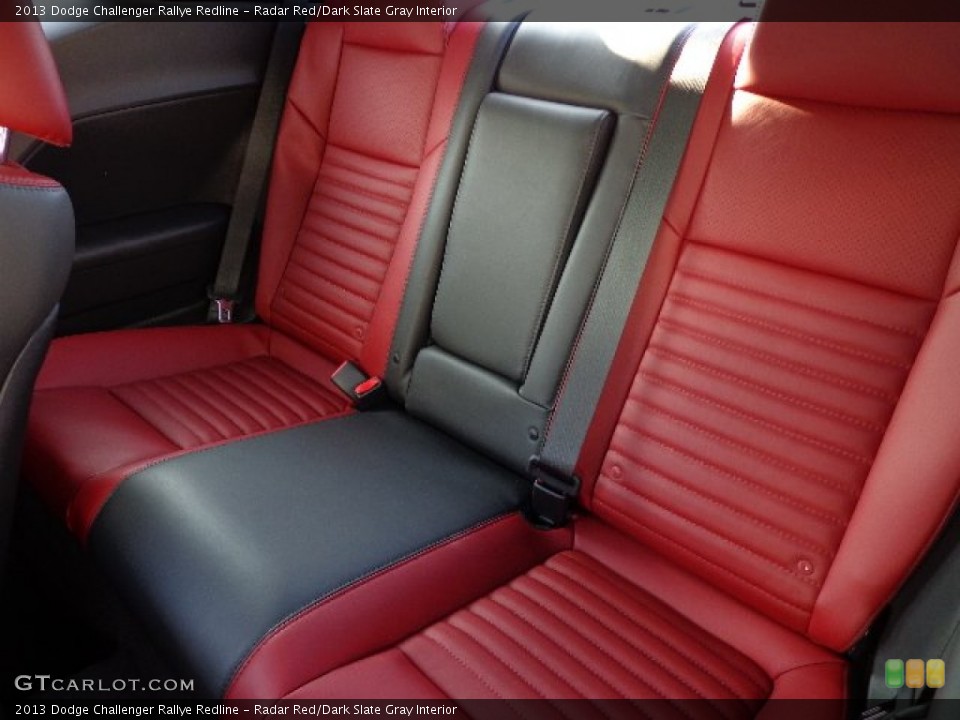Radar Red/Dark Slate Gray Interior Rear Seat for the 2013 Dodge Challenger Rallye Redline #73350185