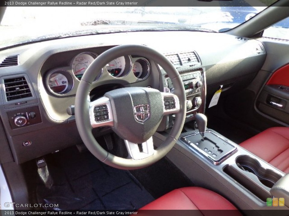 Radar Red/Dark Slate Gray Interior Prime Interior for the 2013 Dodge Challenger Rallye Redline #73350215