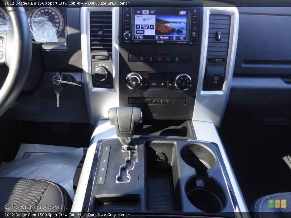 Dark Slate Gray Interior Controls for the 2012 Dodge Ram 1500 Sport Crew Cab 4x4 #73350653