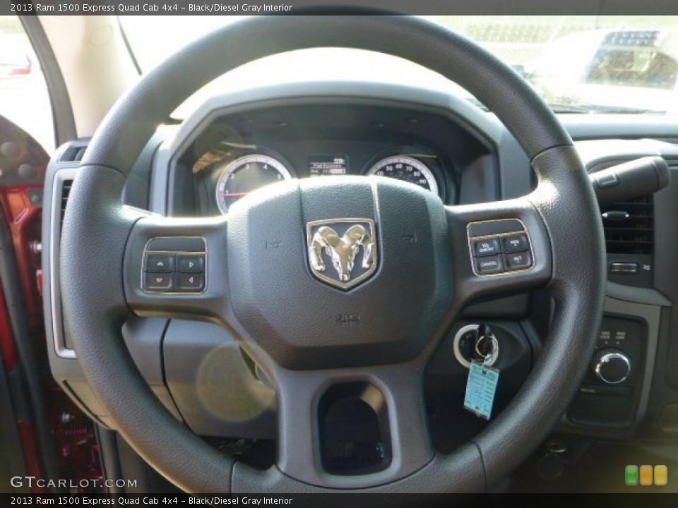 Black/Diesel Gray Interior Steering Wheel for the 2013 Ram 1500 Express Quad Cab 4x4 #73350733