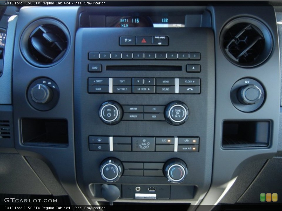 Steel Gray Interior Controls for the 2013 Ford F150 STX Regular Cab 4x4 #73351691