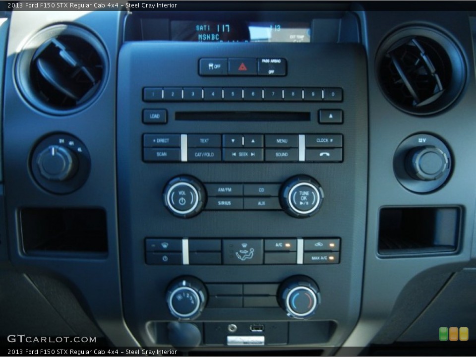 Steel Gray Interior Controls for the 2013 Ford F150 STX Regular Cab 4x4 #73351955
