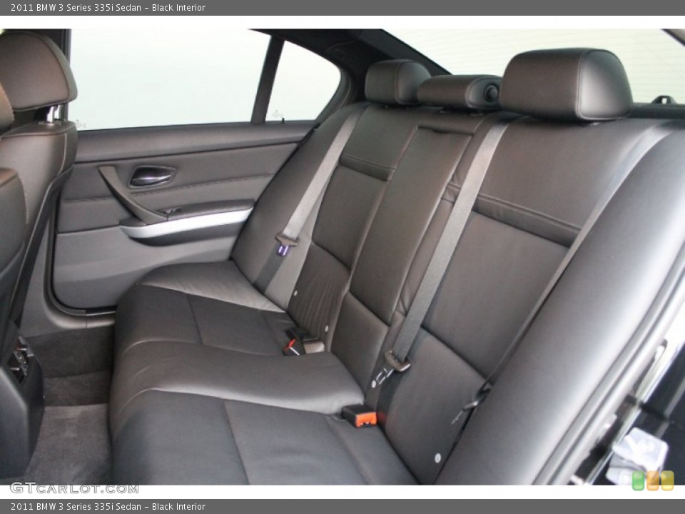 Black Interior Rear Seat for the 2011 BMW 3 Series 335i Sedan #73354598