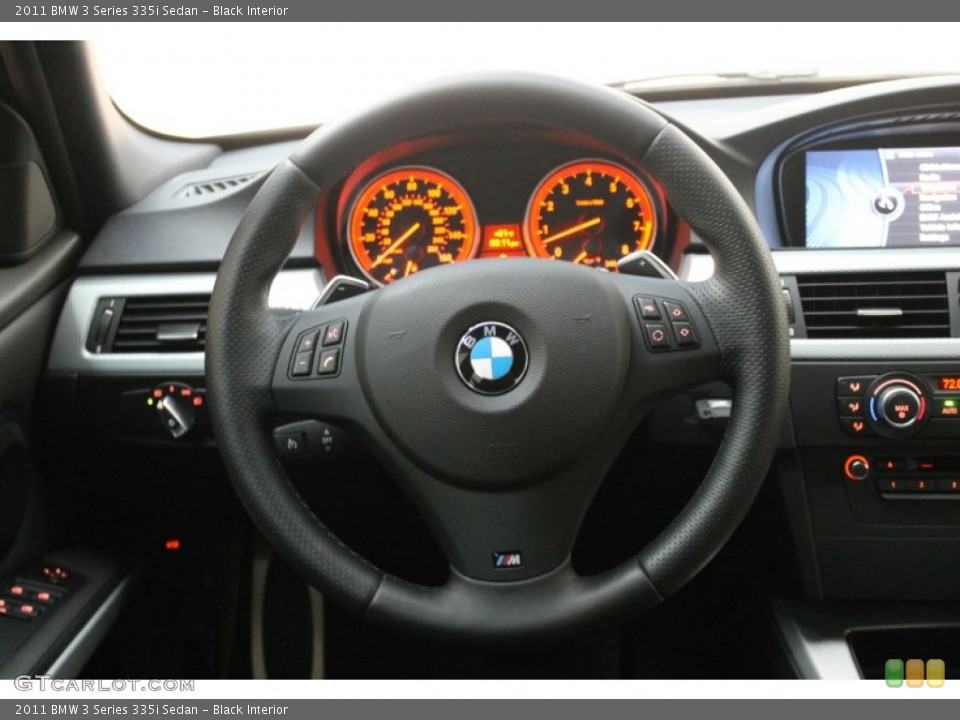 Black Interior Steering Wheel for the 2011 BMW 3 Series 335i Sedan #73354720