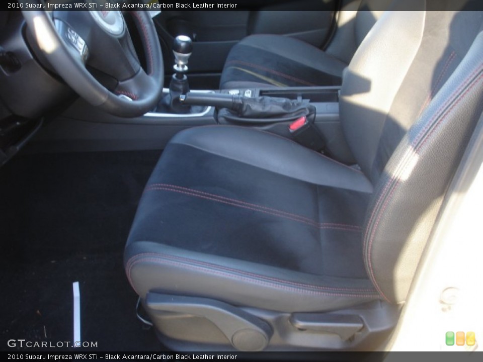 Black Alcantara/Carbon Black Leather Interior Front Seat for the 2010 Subaru Impreza WRX STi #73355000