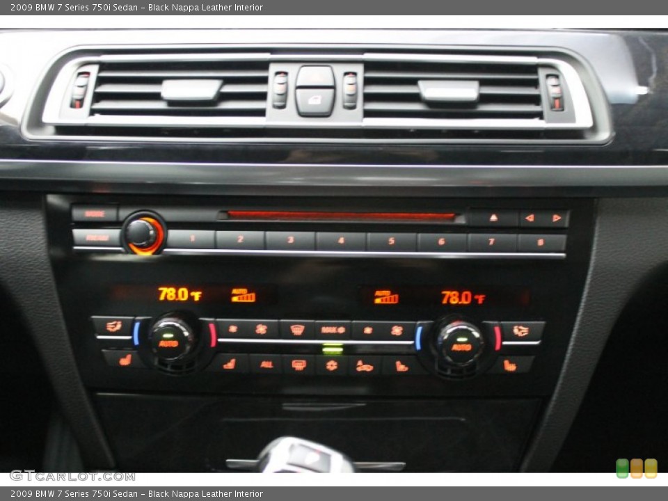 Black Nappa Leather Interior Controls for the 2009 BMW 7 Series 750i Sedan #73355300