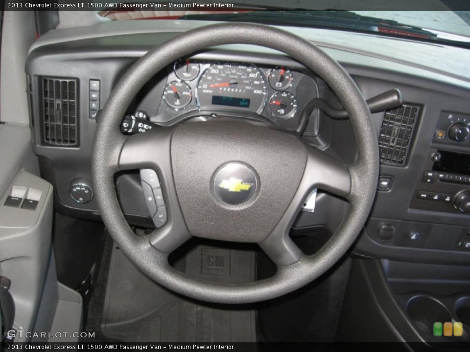 Medium Pewter Interior Steering Wheel for the 2013 Chevrolet Express LT 1500 AWD Passenger Van #73355489