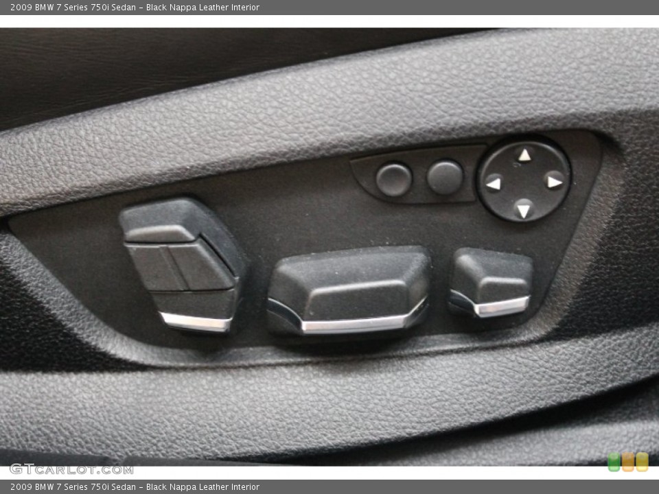 Black Nappa Leather Interior Controls for the 2009 BMW 7 Series 750i Sedan #73355615