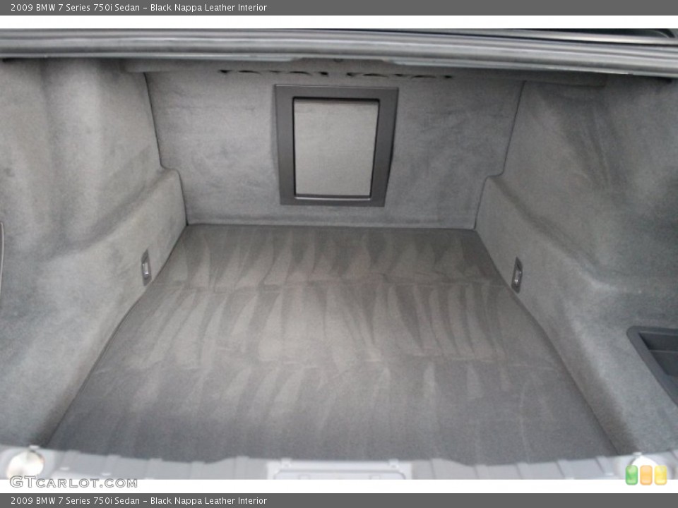 Black Nappa Leather Interior Trunk for the 2009 BMW 7 Series 750i Sedan #73355933