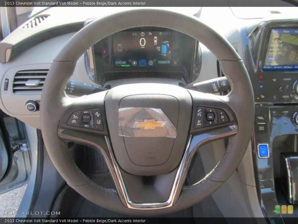 Pebble Beige/Dark Accents Interior Steering Wheel for the 2013 Chevrolet Volt  #73364081
