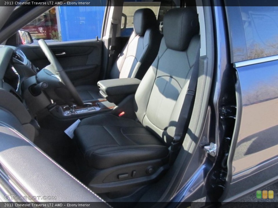 Ebony Interior Front Seat for the 2013 Chevrolet Traverse LTZ AWD #73364975