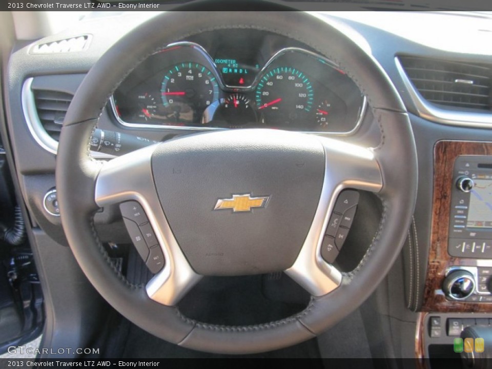 Ebony Interior Steering Wheel for the 2013 Chevrolet Traverse LTZ AWD #73365047
