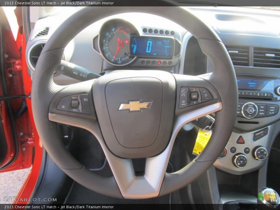 Jet Black/Dark Titanium Interior Steering Wheel for the 2013 Chevrolet Sonic LT Hatch #73365527